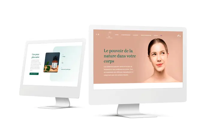 Beauty website on several devices