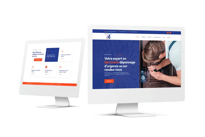 Services website on several devices