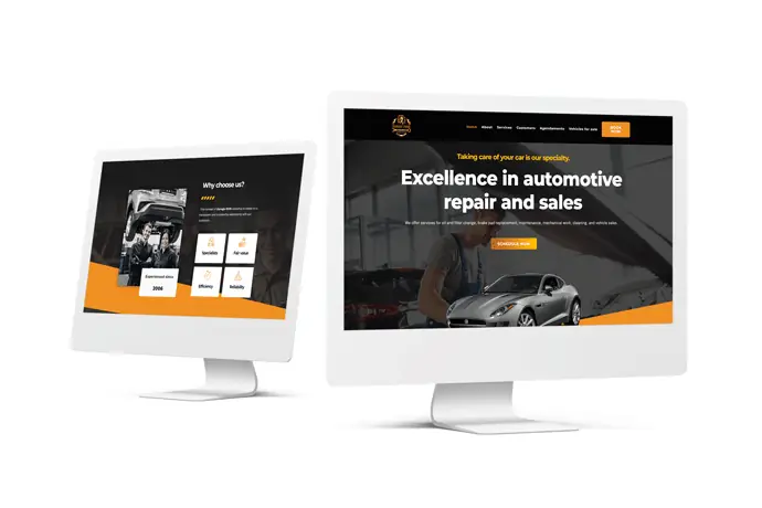 Automotive website on several devices
