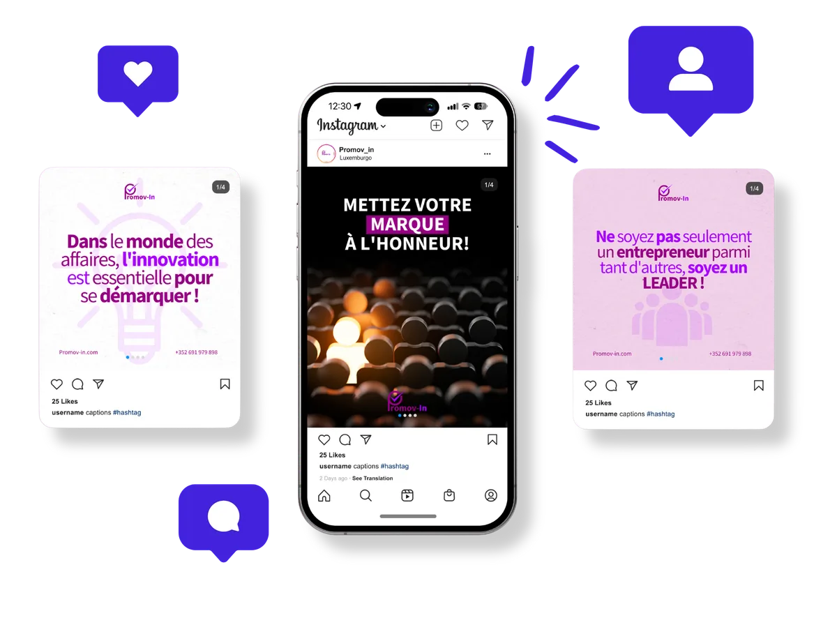 Social media posts for a clinic